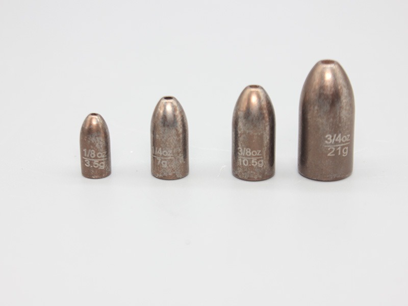 Tungsten alloy fishing sinker bullet weight for bass fishing