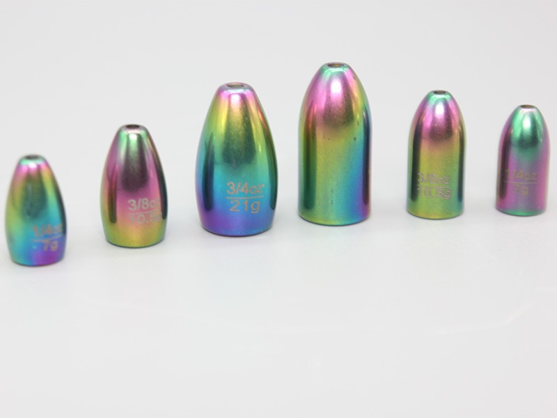 Tungsten alloy fishing sinker bullet weight for bass fishing