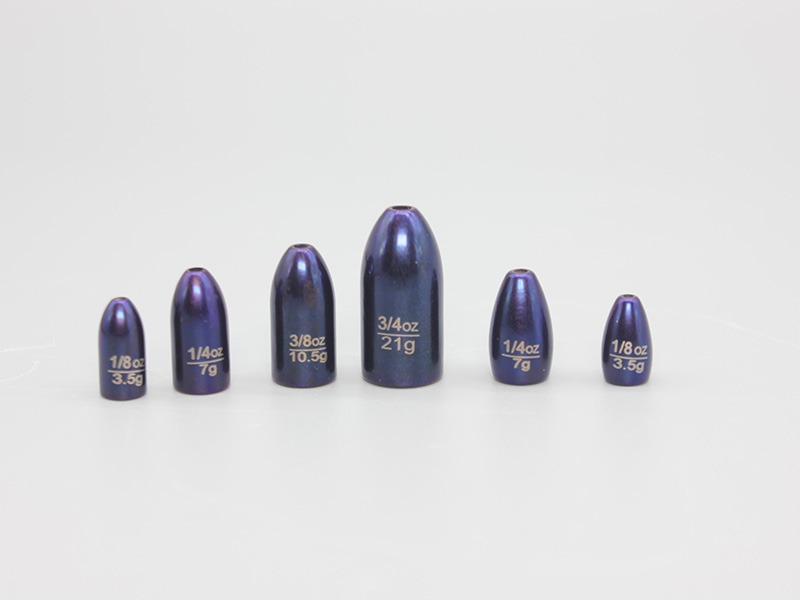 Tungsten alloy fishing sinker bullet weight for bass fishing